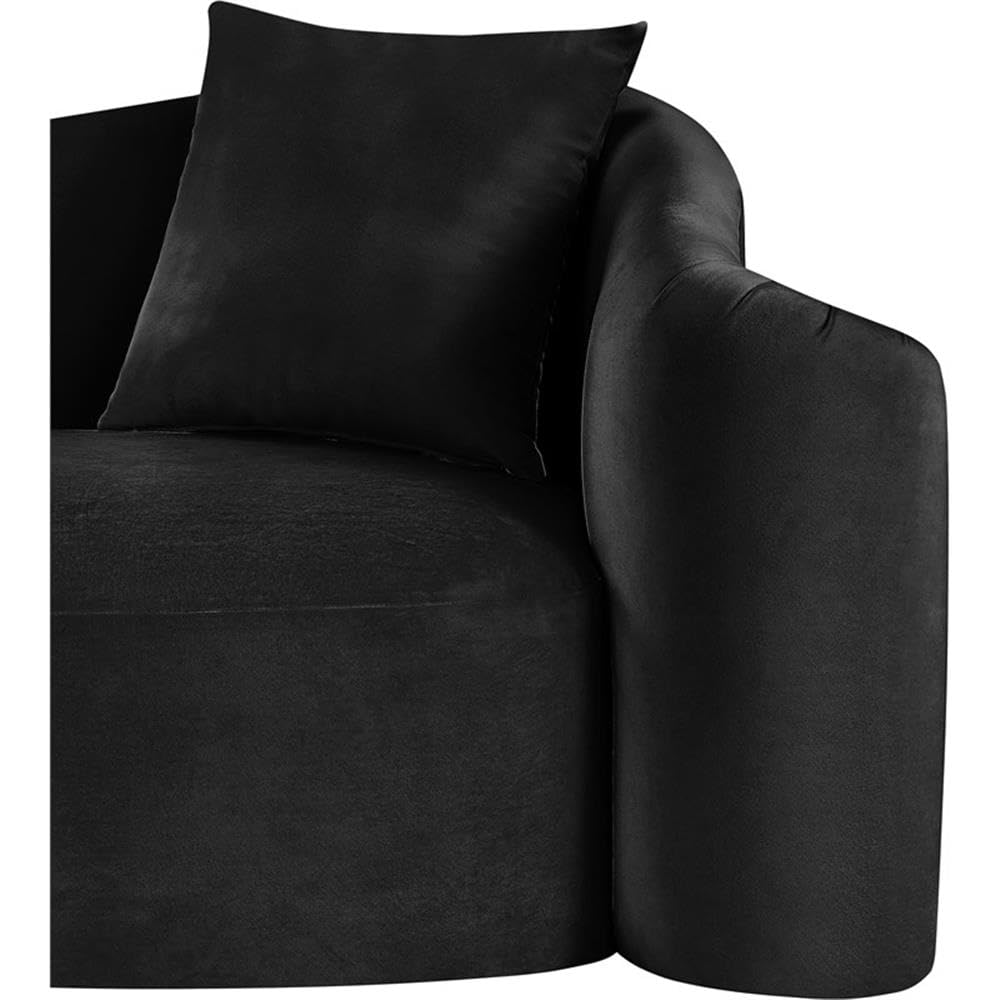 BOWERY HILL Contemporary Velvet Accent Chair