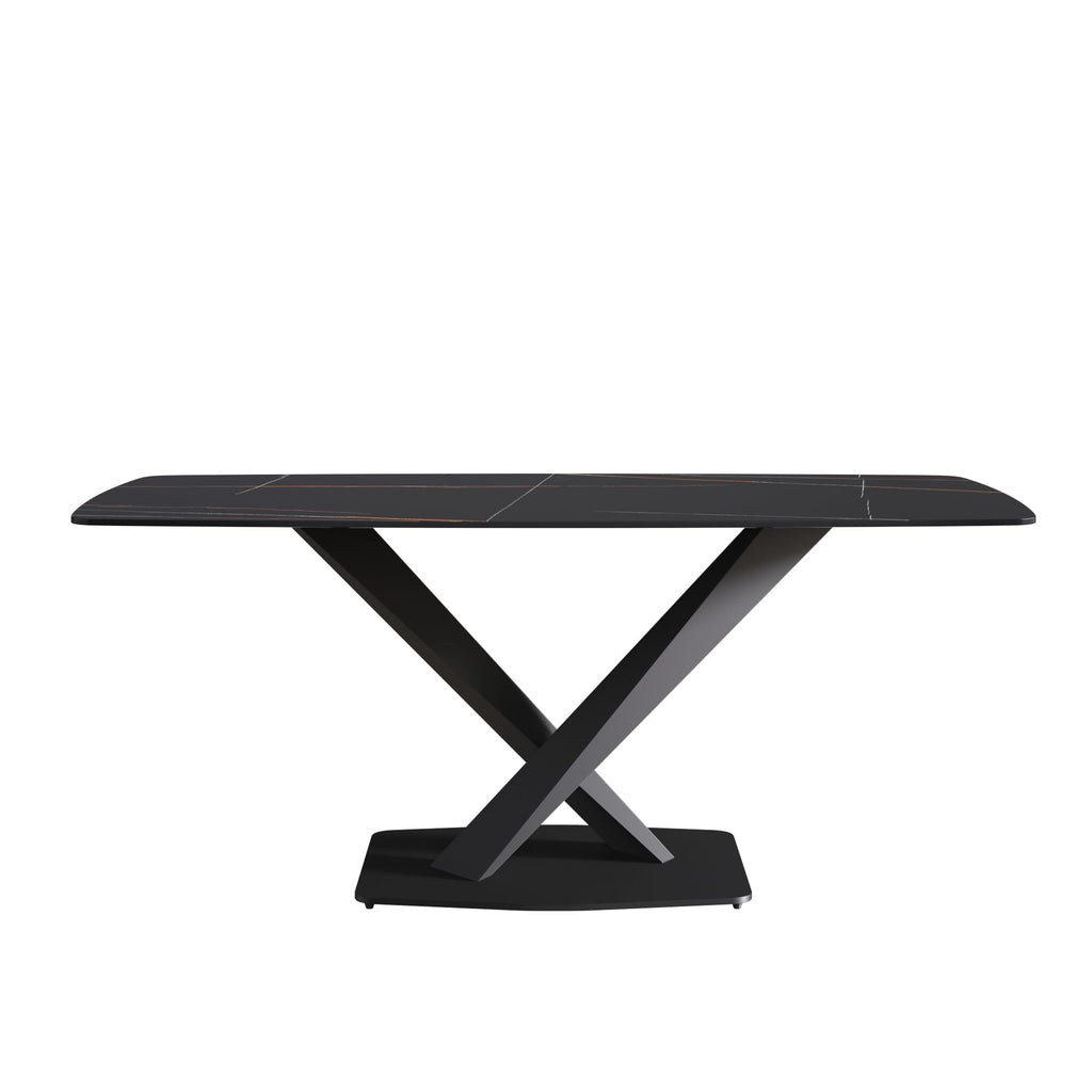 White Sintered-Stone Dining Table