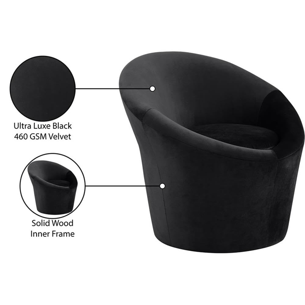 BOWERY HILL Contemporary Velvet Accent Chair