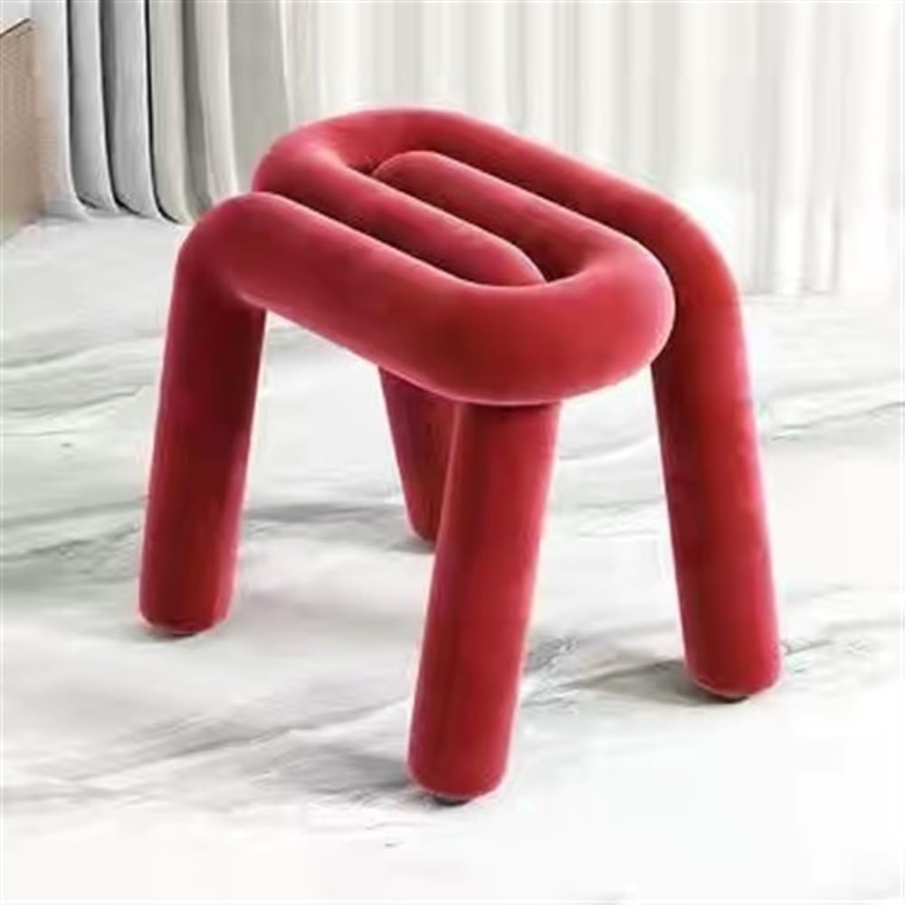 Creative Pin-Shaped Stool, Cornerless Makeup Stool(Pink)