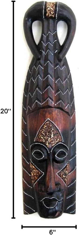 Handcrafted African Goddess Mask Wall Art