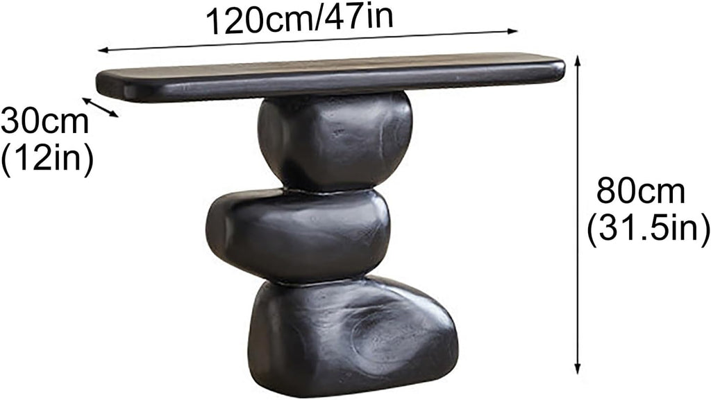 Entry Table Home Decor, Modern Console Table, Entryway Table Wood, Hallway Table, Entrance Table, Foyer Table(Black,120x30cm/47x12in)