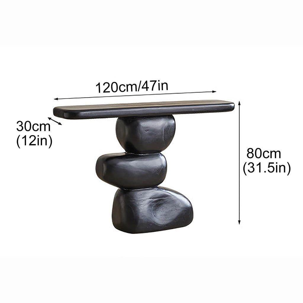 Entry Table Home Decor, Modern Console Table, Entryway Table Wood, Hallway Table, Entrance Table, Foyer Table(Black,120x30cm/47x12in)