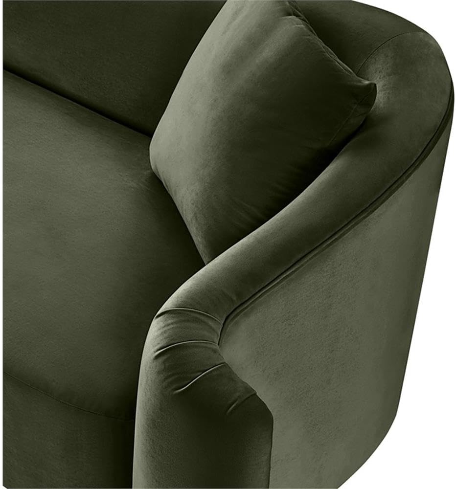 BOWERY HILL Contemporary Velvet Accent Chair