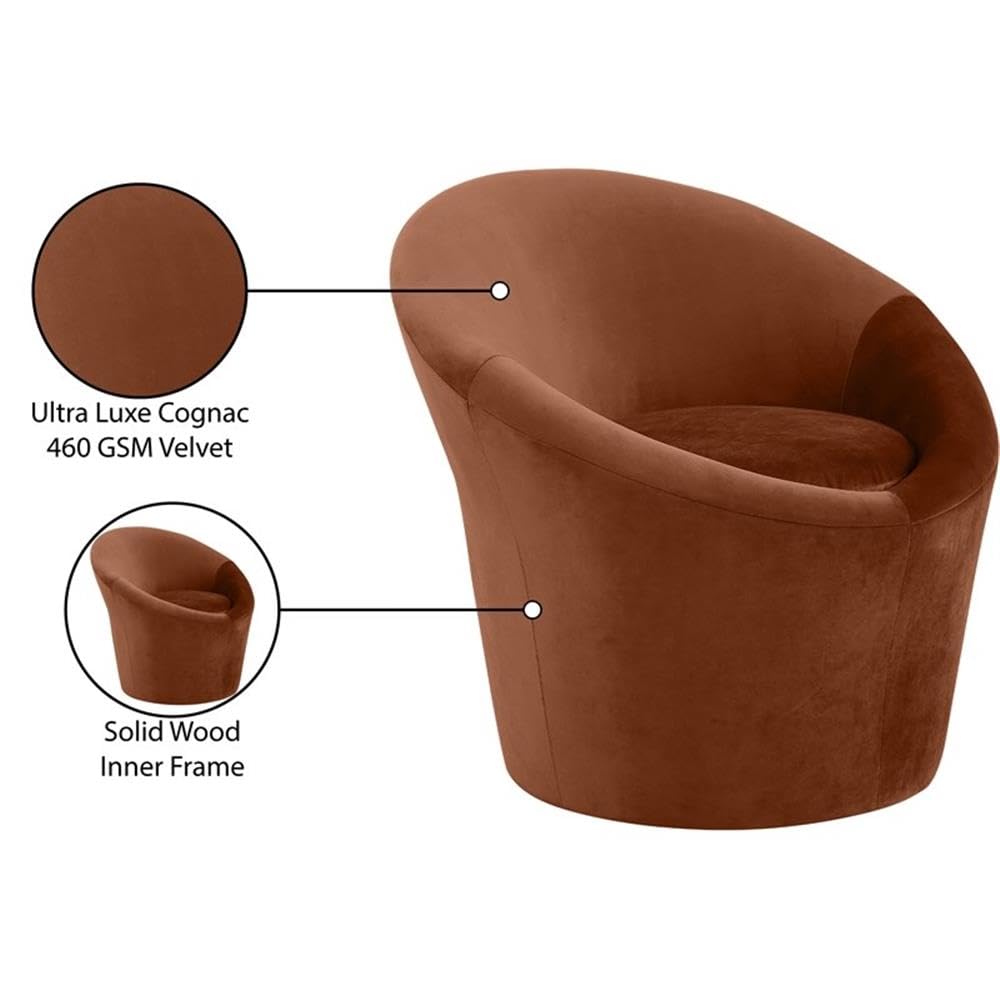 BOWERY HILL Contemporary Velvet Accent Chair