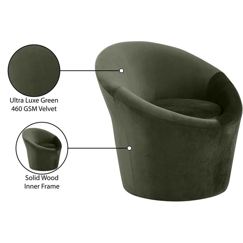 BOWERY HILL Contemporary Velvet Accent Chair