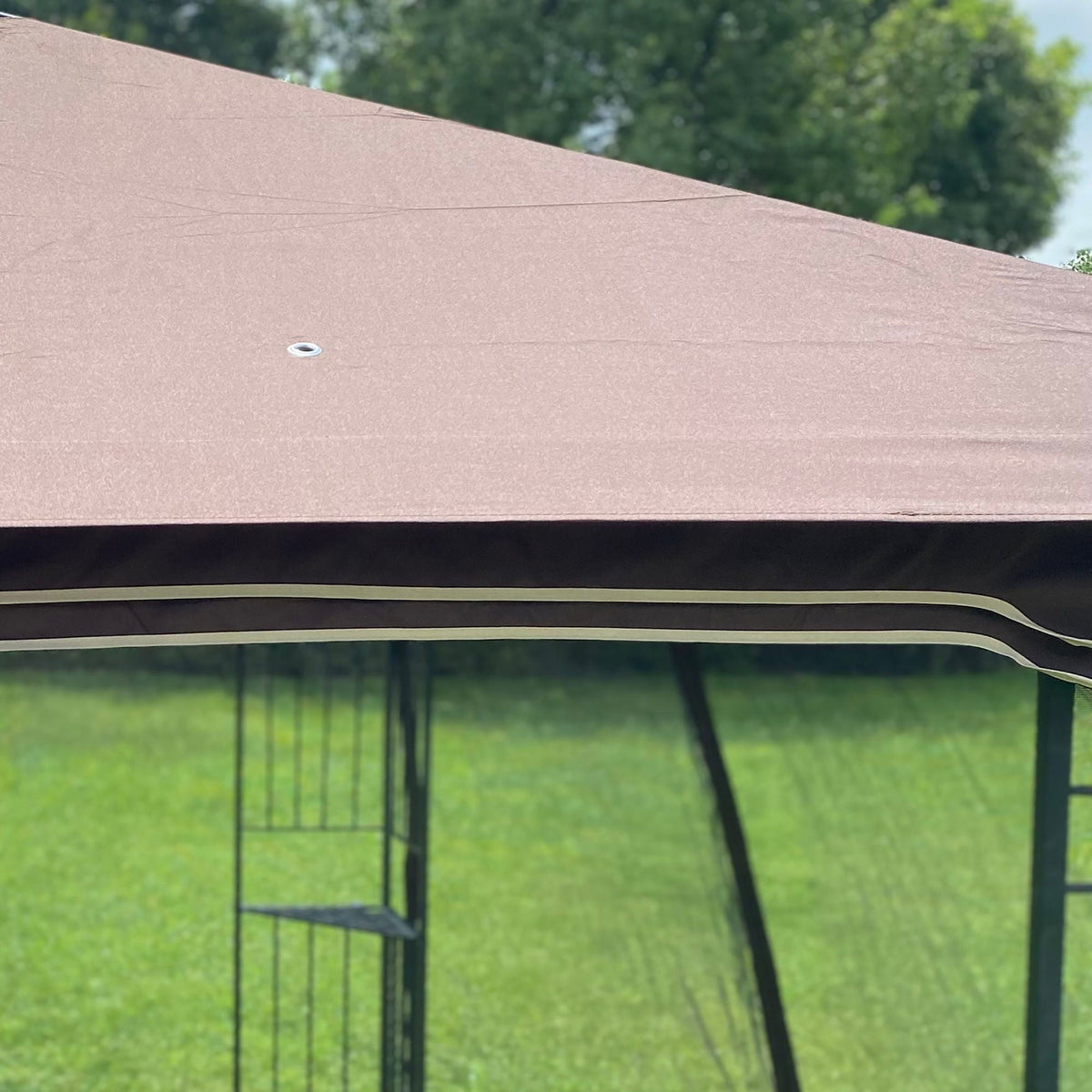 13 0 Outdoor Patio Gazebo Canopy Tent With Ventilated Double Roof And Mosquito Net