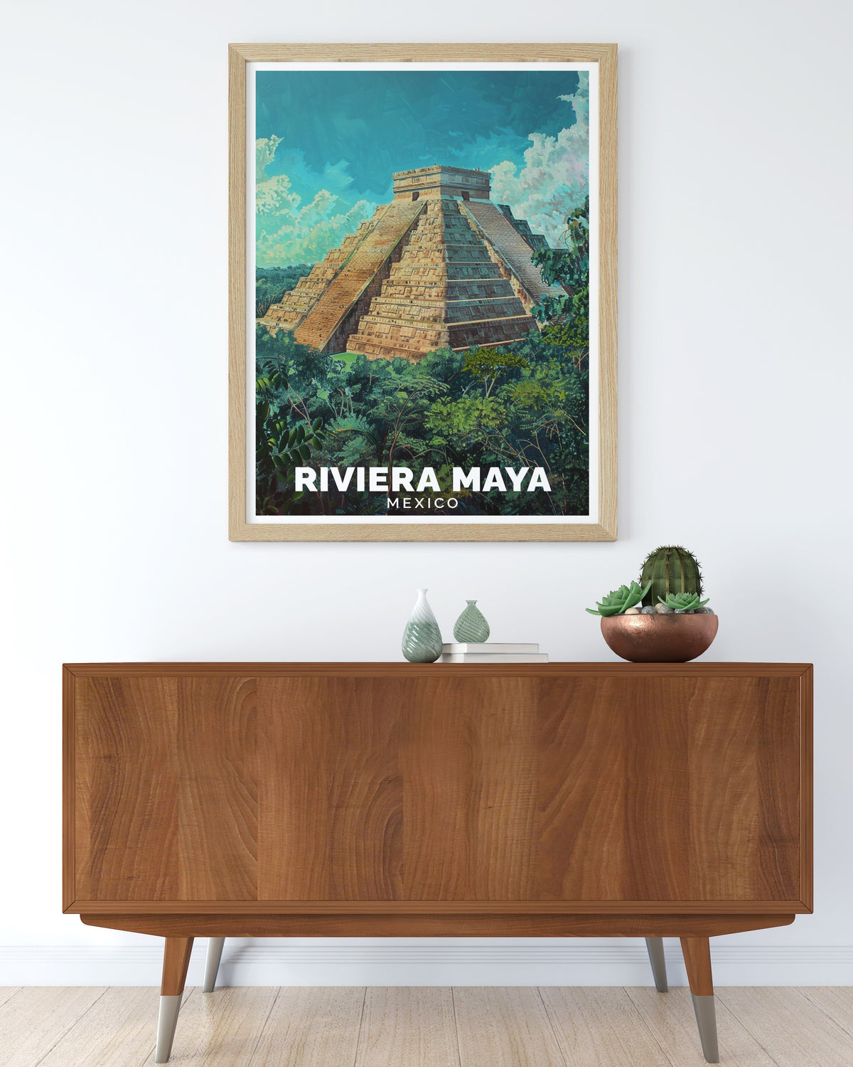 Riviera Maya Art Print - Chichén Itzá Travel Print - Mexico Canvas Art - Riviera