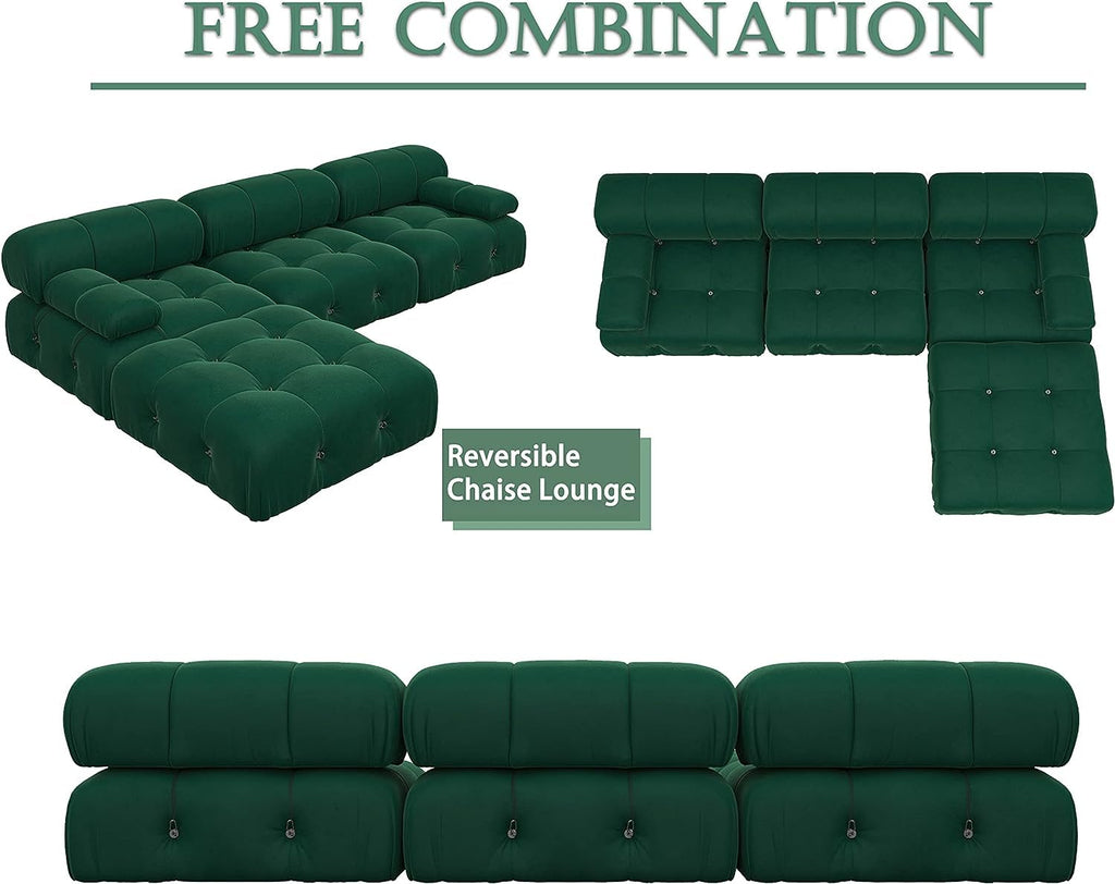 JACH Black Modular Sectional Sofa
