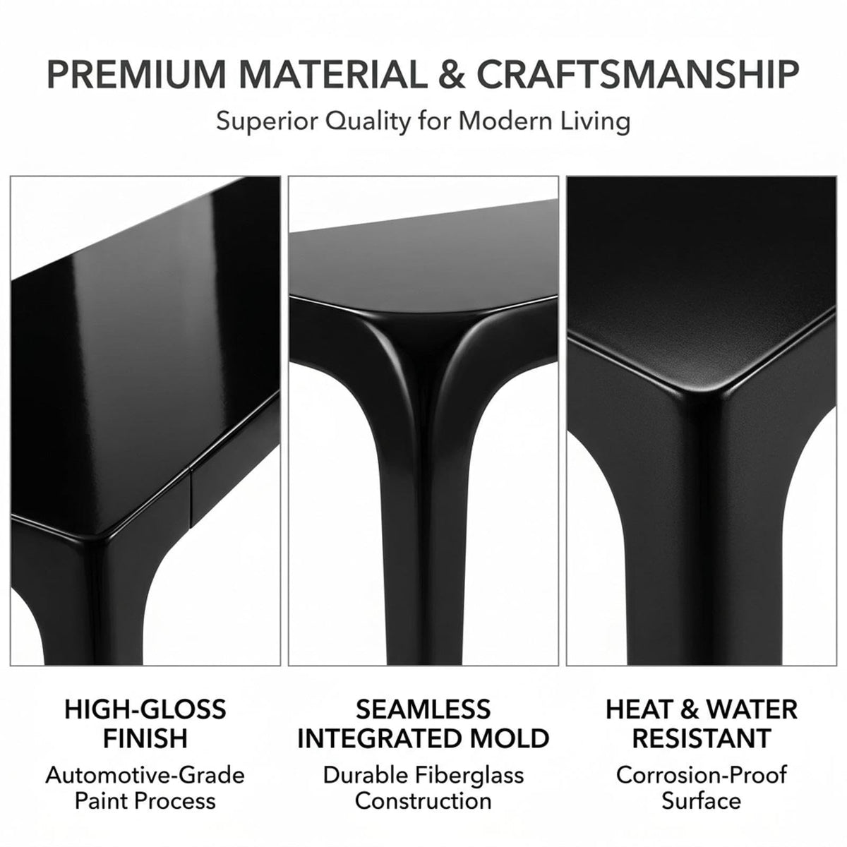 Fiberglass Modern Console Table