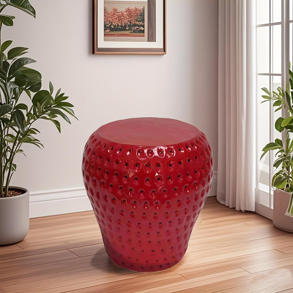Fruit-Inspired Stool,End Table:Multi-Functional Furniture–as Seating,Stylish Side Table,Home Decor Plant Stand (Yellow Lemon, Inches, 14.17, Inches, 12.60, Inches, 12.60)
