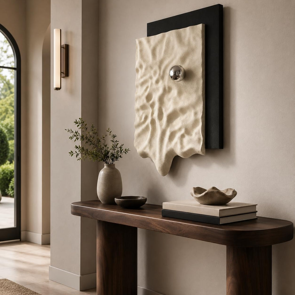 Vertical 3D Textured Abstract Wall Art