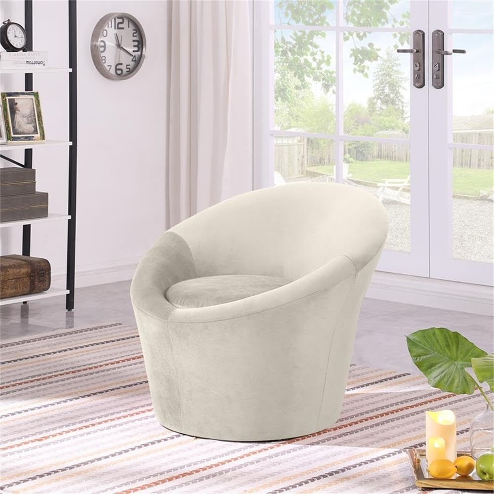 BOWERY HILL Contemporary Velvet Accent Chair