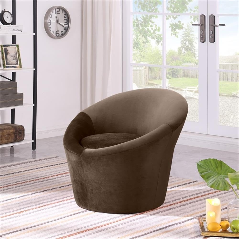 BOWERY HILL Contemporary Velvet Accent Chair