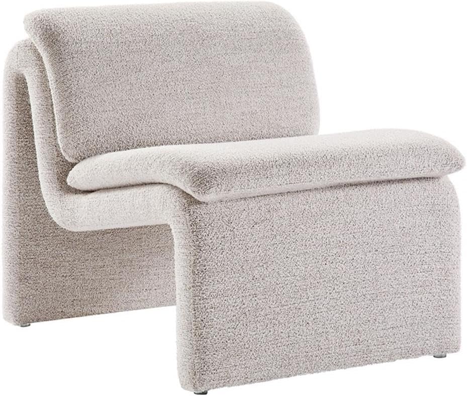MAKLAINE Boucle Fabric Upholstered Armless Accent Chair