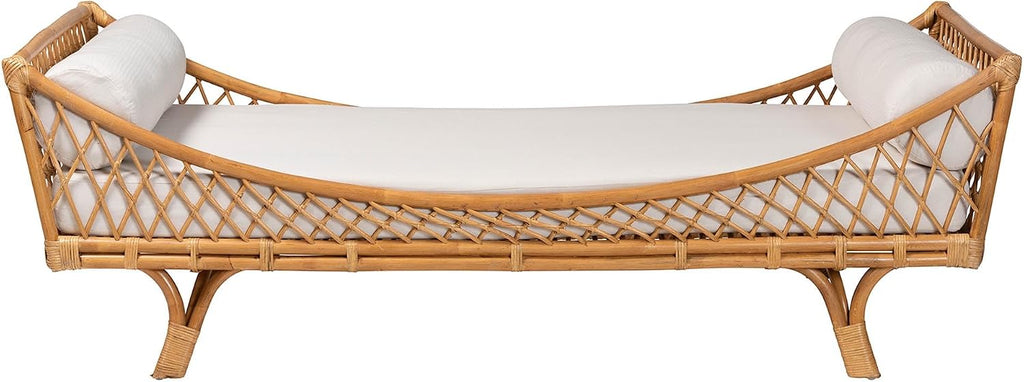 bali & pari Akemi Handwoven Natural Rattan Daybed with Cushion – Boho Coastal