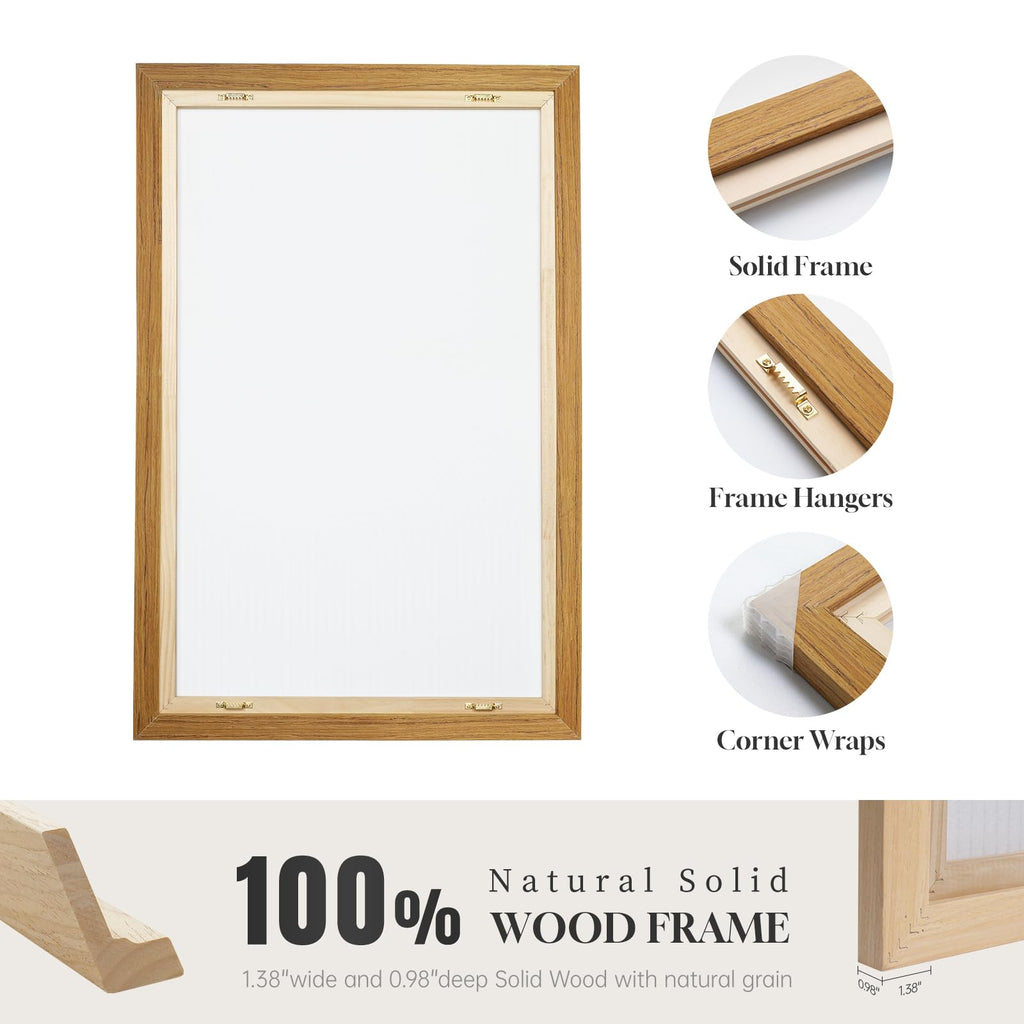 Framed Neutral Tree Ring Wall Art