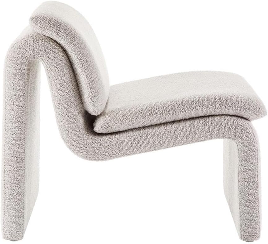 MAKLAINE Boucle Fabric Upholstered Armless Accent Chair