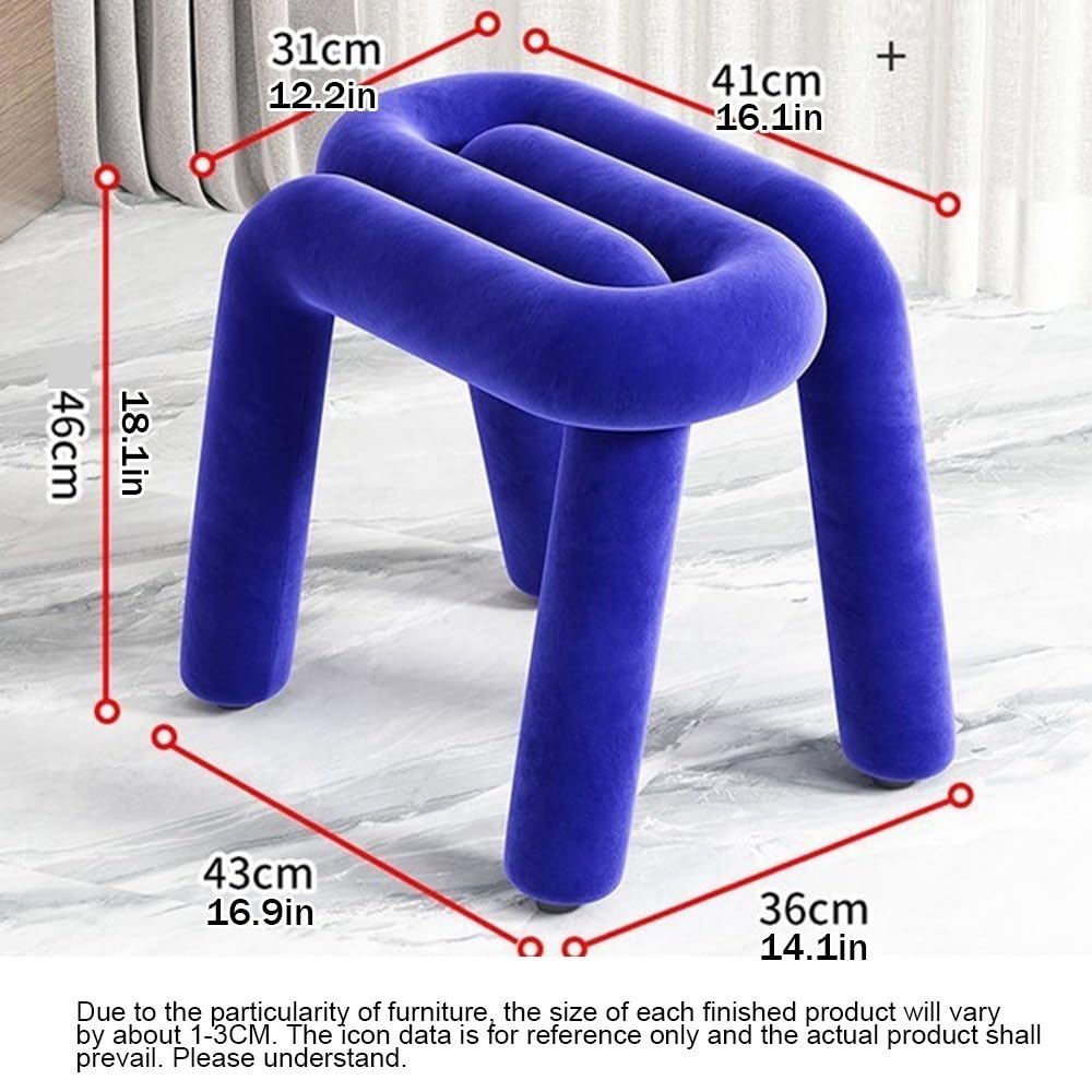 Creative Pin-Shaped Stool, Cornerless Makeup Stool(Pink)
