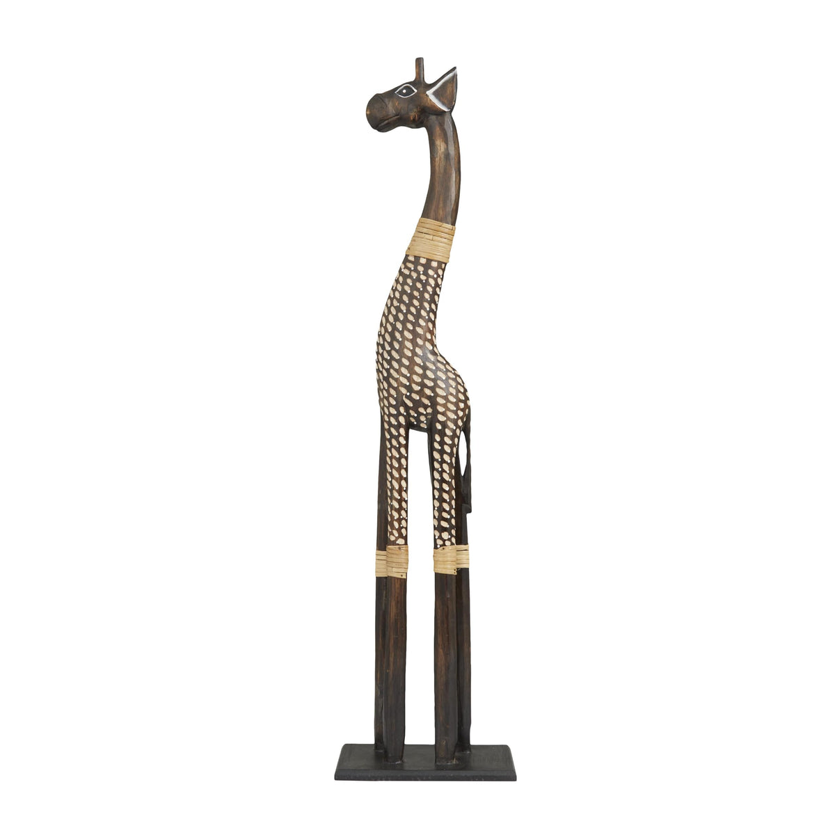 Deco 79 Wood Giraffe Sculpture, Sculpture 11" x 6" x 47", Brown