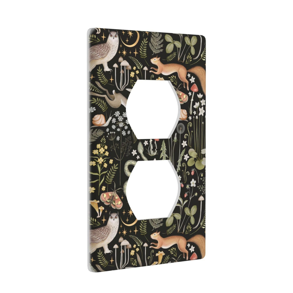 Cartoon Ice Cream Cone With Dripping White Glaze And Wafer Decor Print Light Switch Plate Cover Plastic Wall Plates (Single Gang Electrical Switch Duplex Outlet Cover)