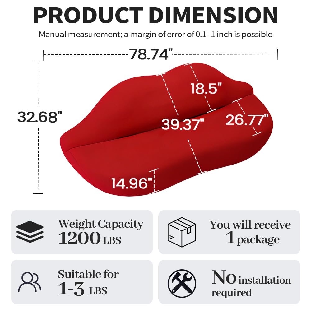 Red Lip Sofa Beauty Salon Clothing Store Rest Area Reception Alien Internet