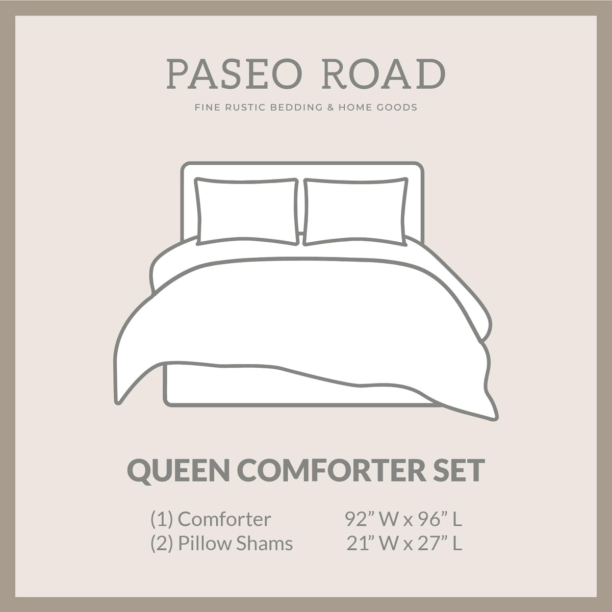Paseo Road Chalet Aztec 3 Piece King Cream Brown Chenille Comforter Set