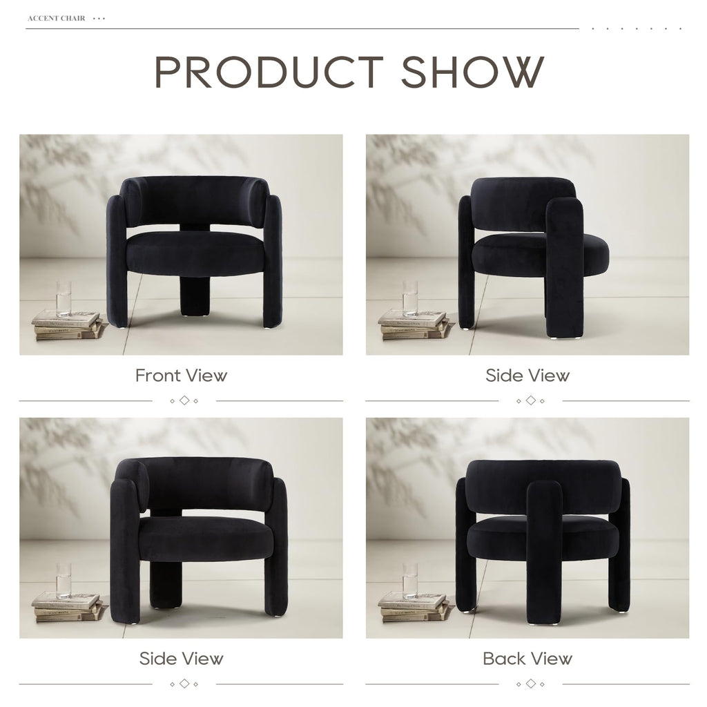 COLAMY Modern Velvet Accent Chairs Set of 2
