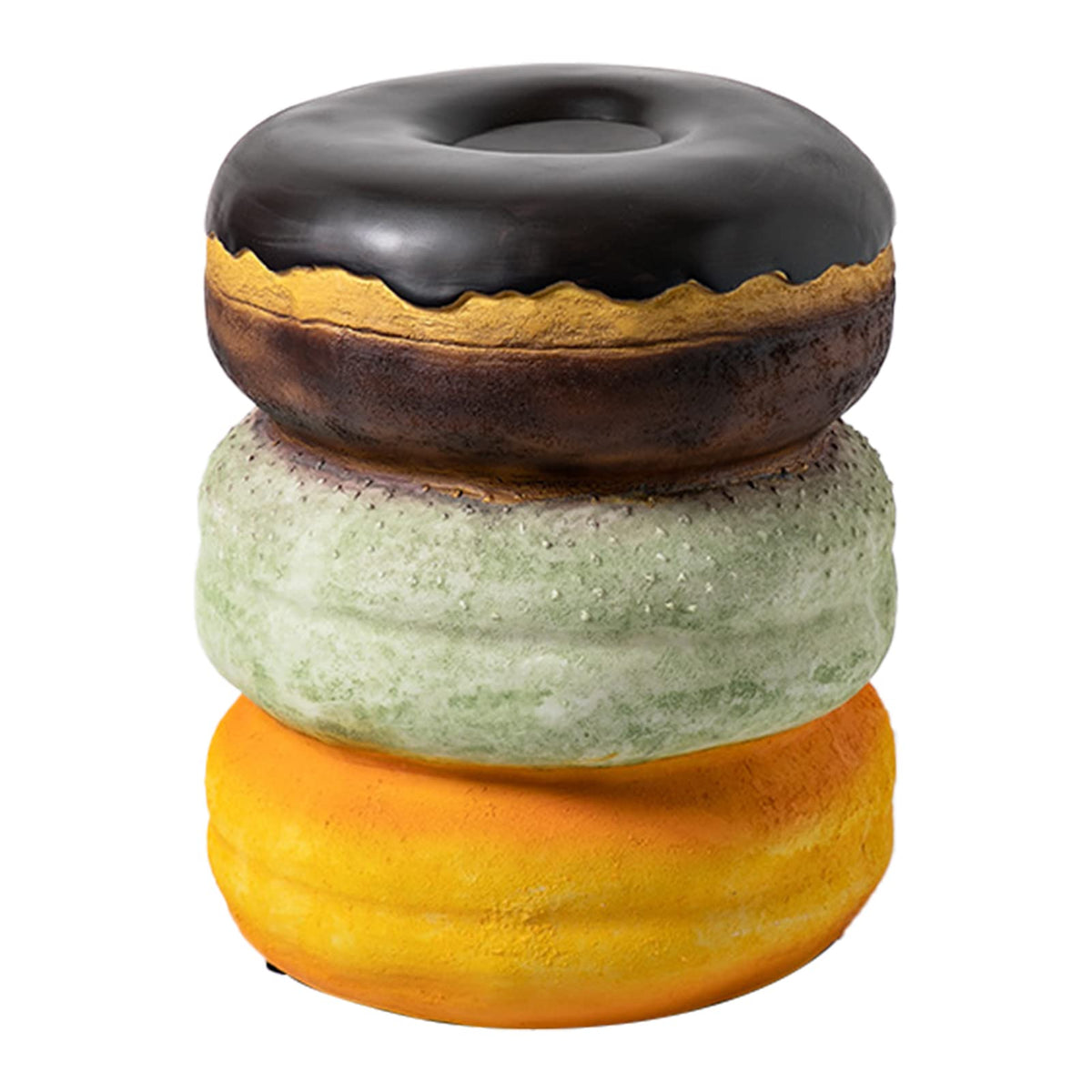 Cute Doughnut Food Stool Hand Painted Resin Shoe Changing Seat