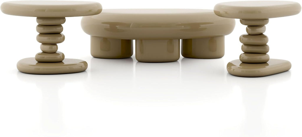 Kavren Oval Low Coffee Table Set