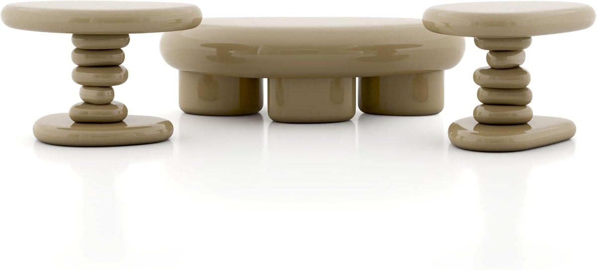 Kavren Oval Low Coffee Table Set