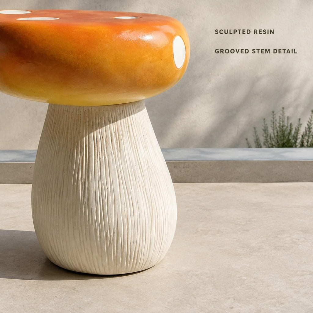 Corn Cob Plant Stand Indoor and Outdoor Resin Garden Stool Drum Seat Accent