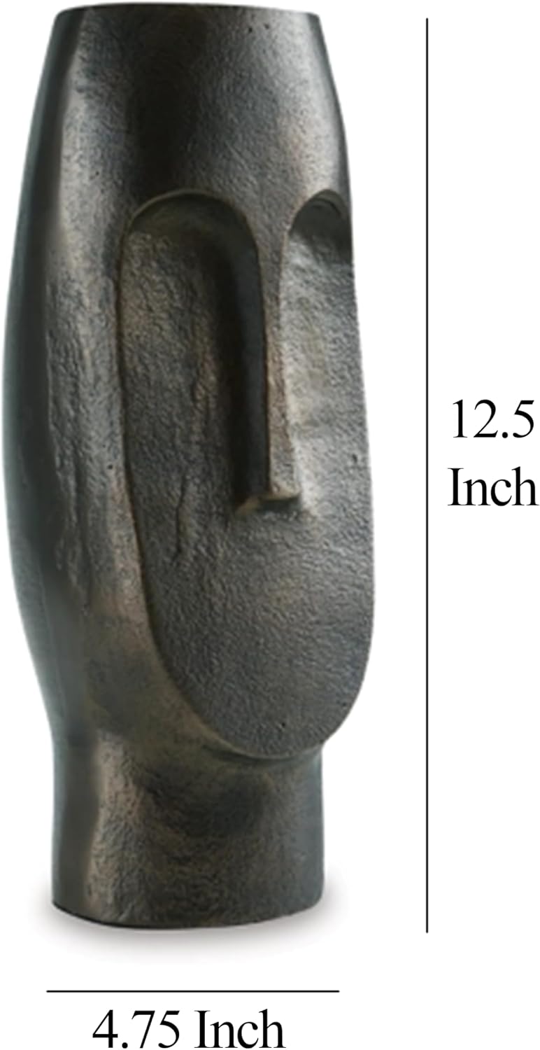 Bronze Aluminum Head Vase Sculpture