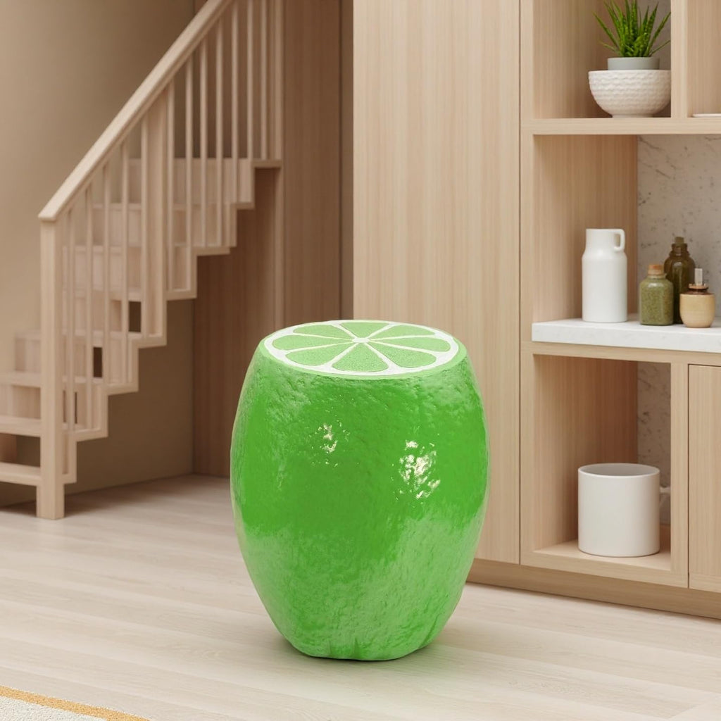Fruit-Inspired Stool,End Table:Multi-Functional Furniture–as Seating,Stylish Side Table,Home Decor Plant Stand (Yellow Lemon, Inches, 14.17, Inches, 12.60, Inches, 12.60)
