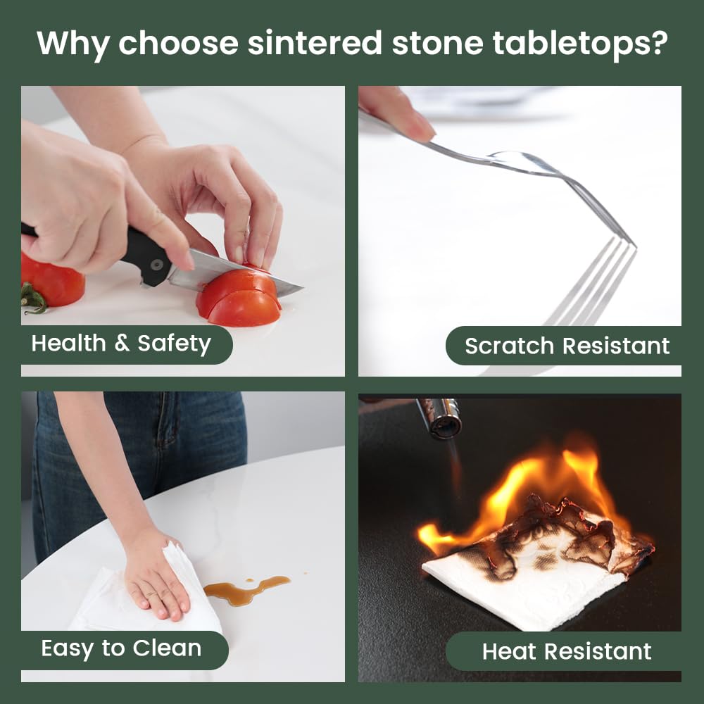 Hobart Sintered-Stone Dining Table