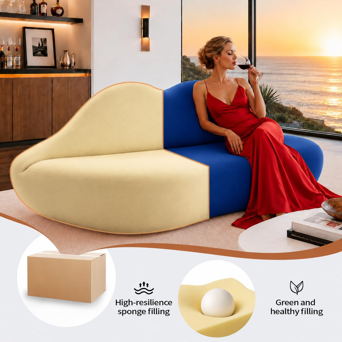 Red Lip Sofa Beauty Salon Clothing Store Rest Area Reception Alien Internet