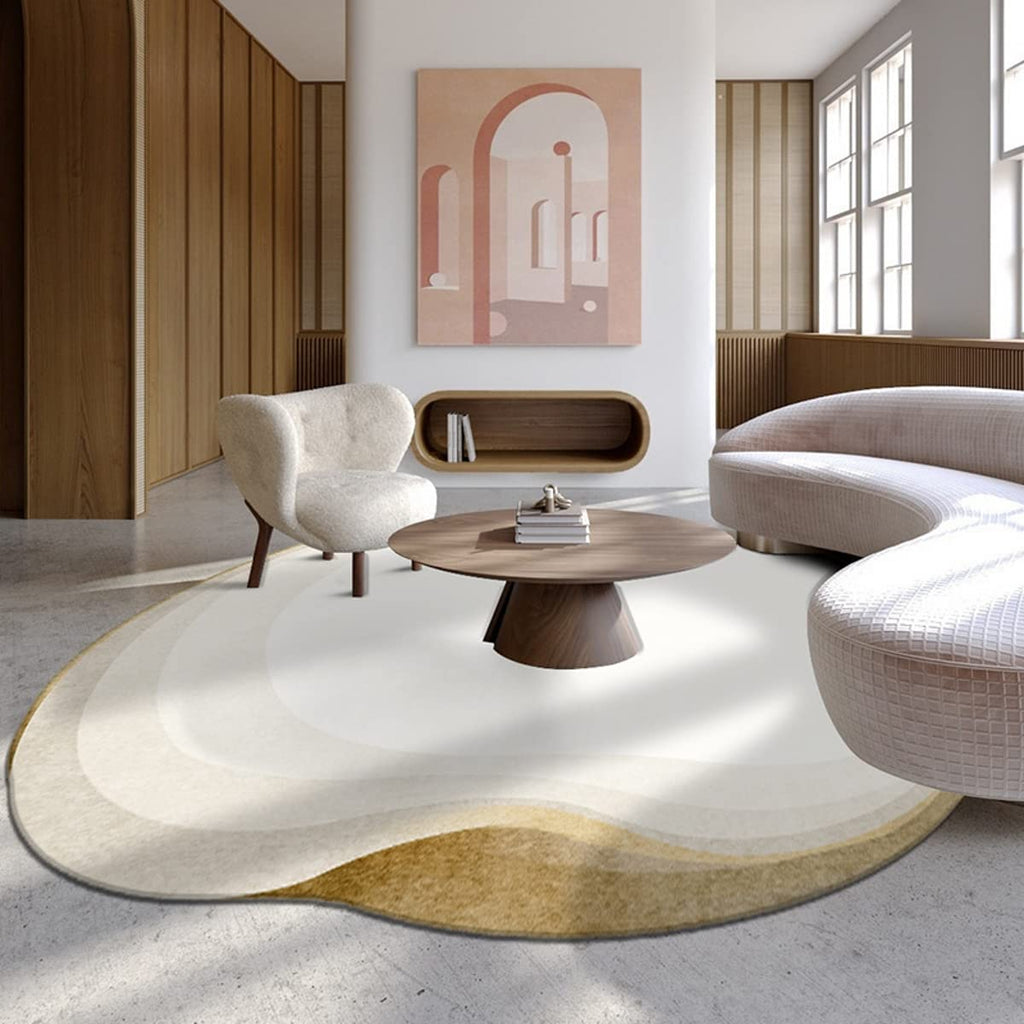Soft Wool Modern Abstract Area Rugs for Living Room