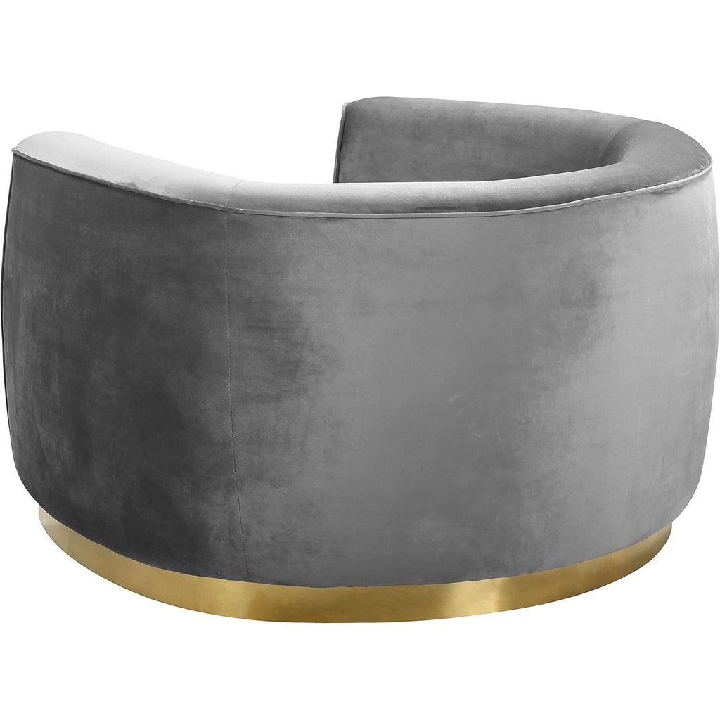 Maykoosh Velvet Accent Chair - Modern Living Room Upholstered Seating with Steel