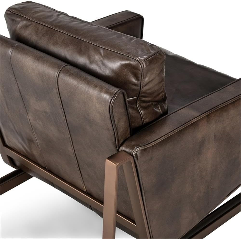 Pemberly Row Cushion Back Modern Leather Club Chair