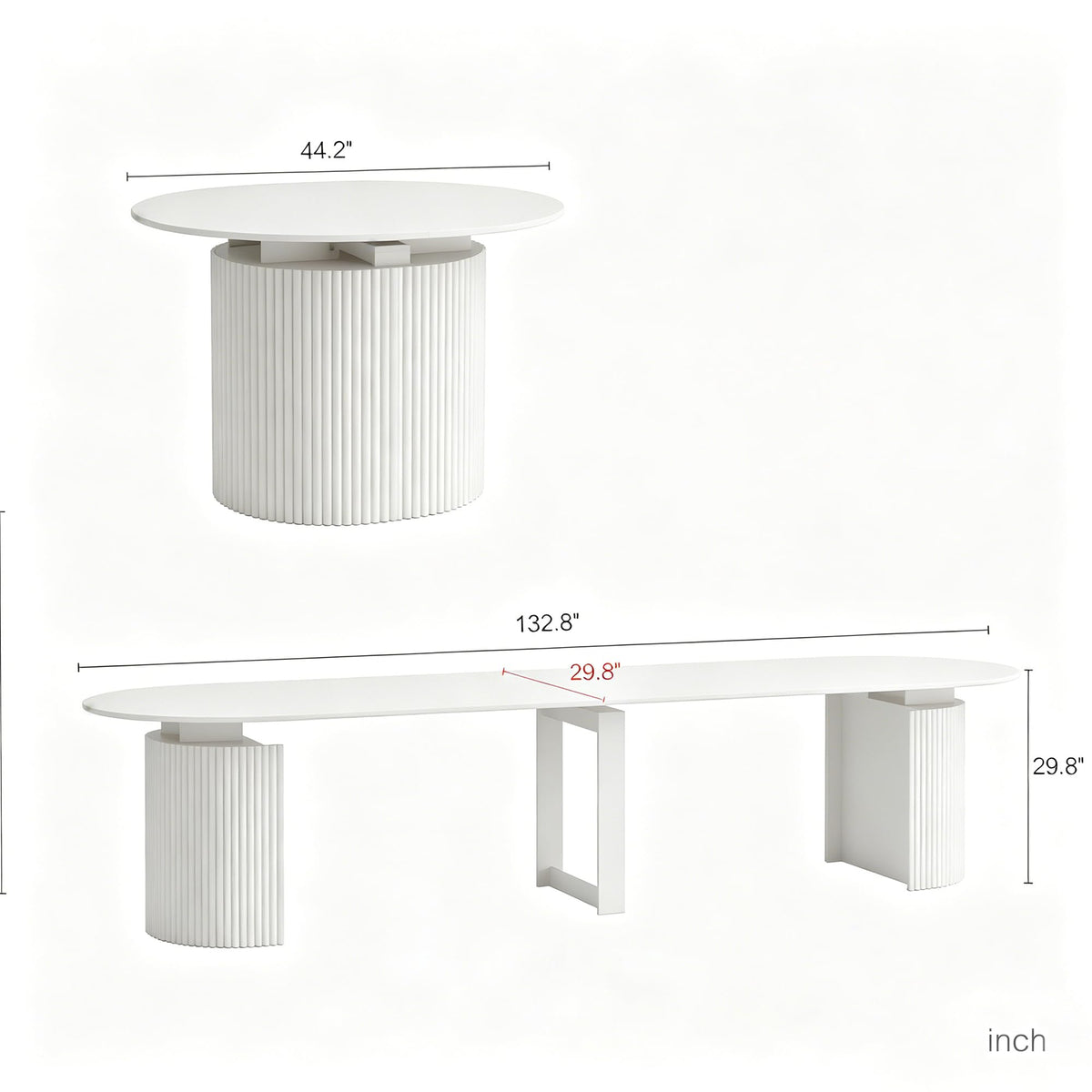 Extendable Oval Dining Table Set