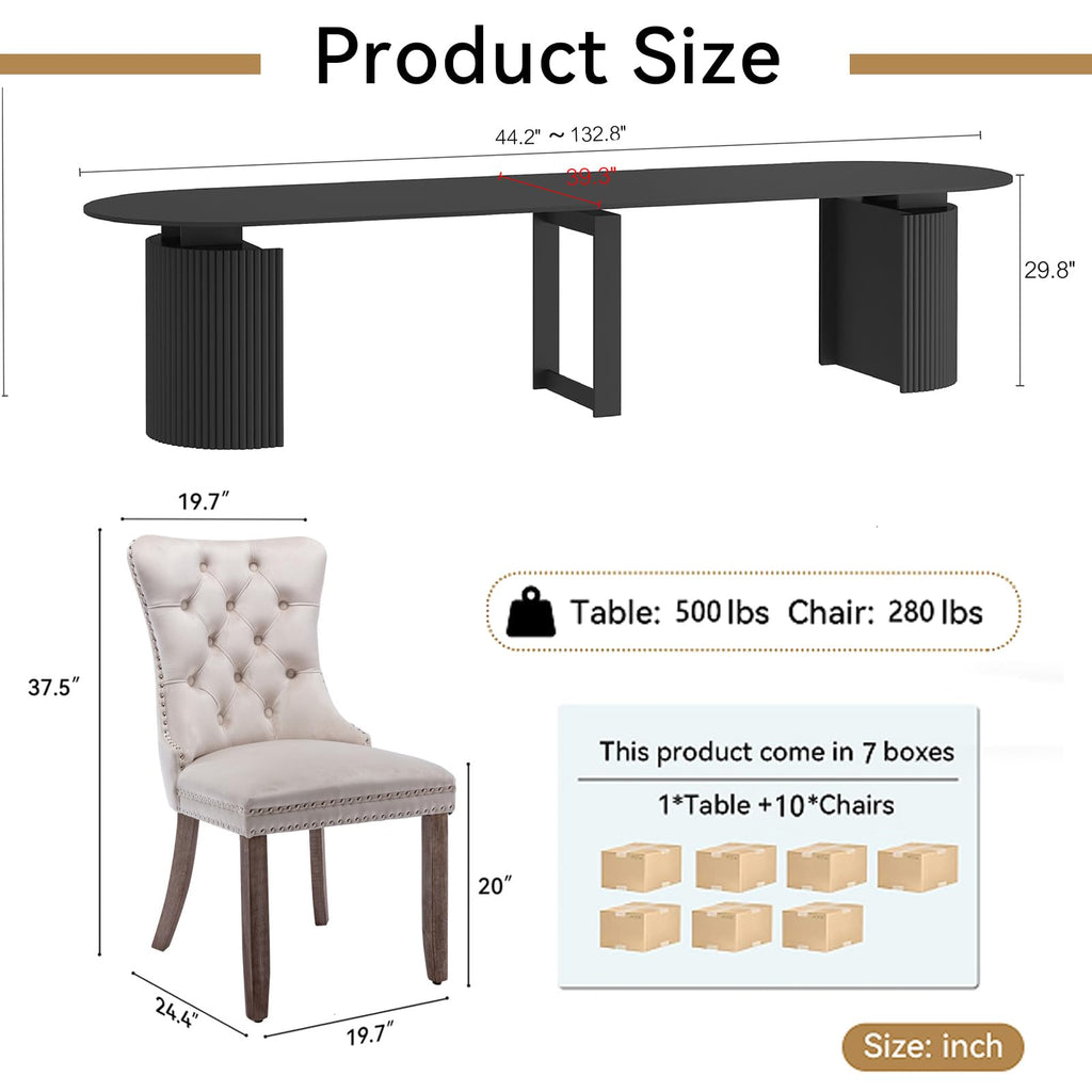 Extendable Oval Dining Table Set