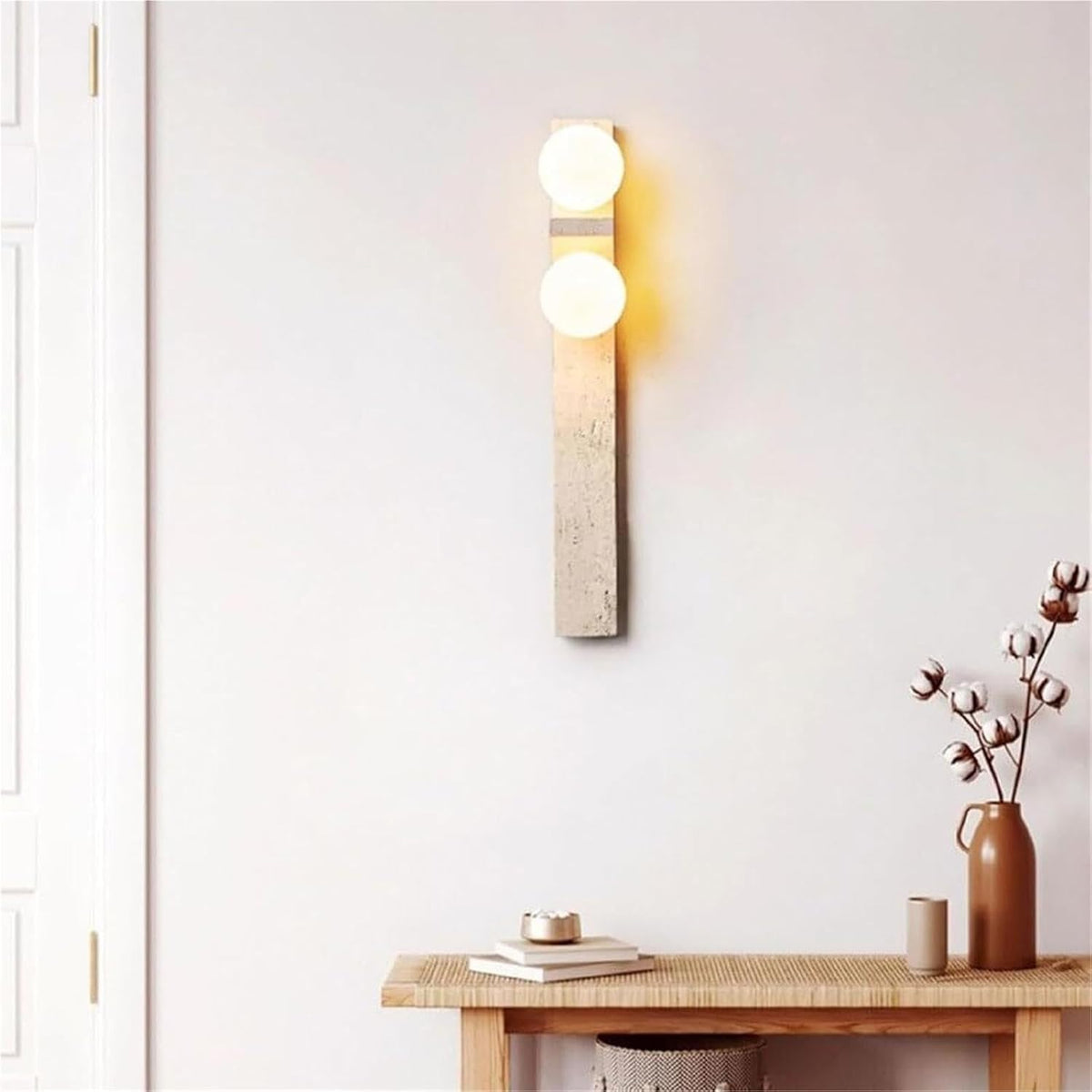 Nordic Industrial Style Yellow Travertine Wall Lamp