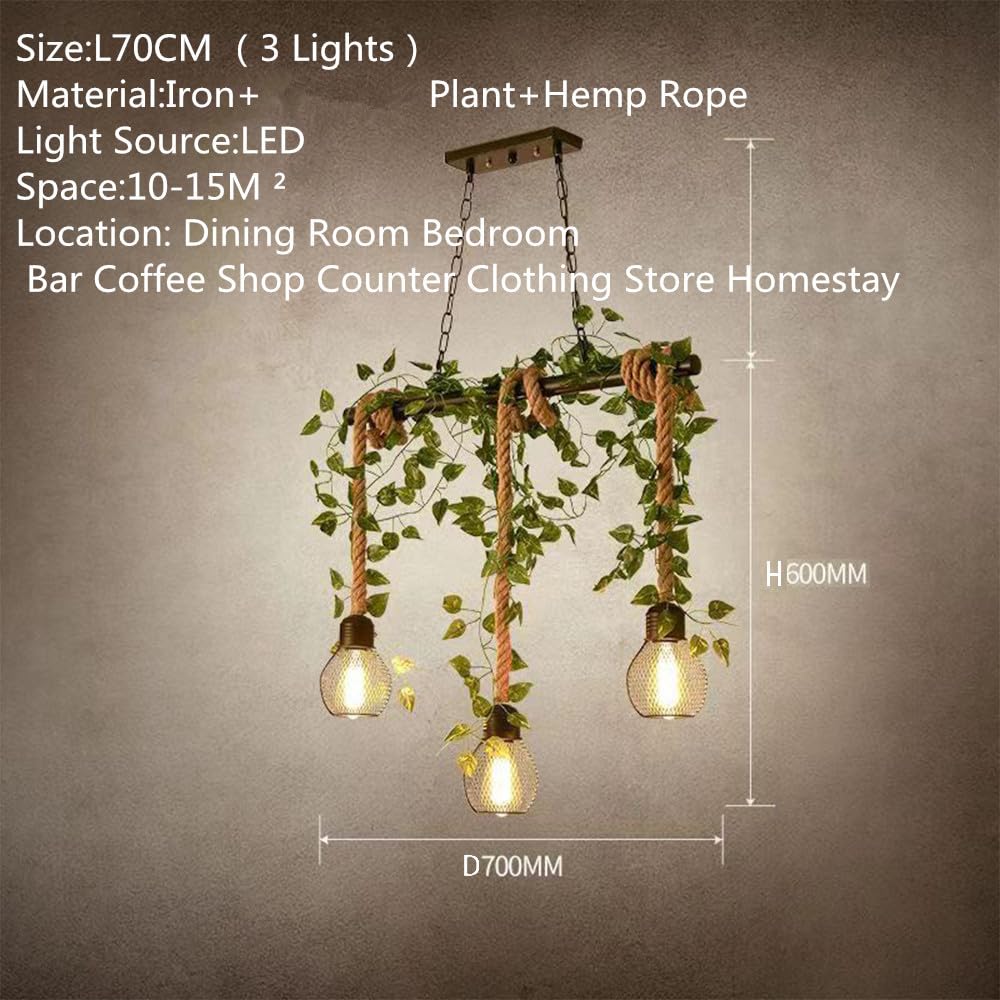 American Pastoral Restaurant Pendant Light LED Retro Creativity Hemp Rope Music