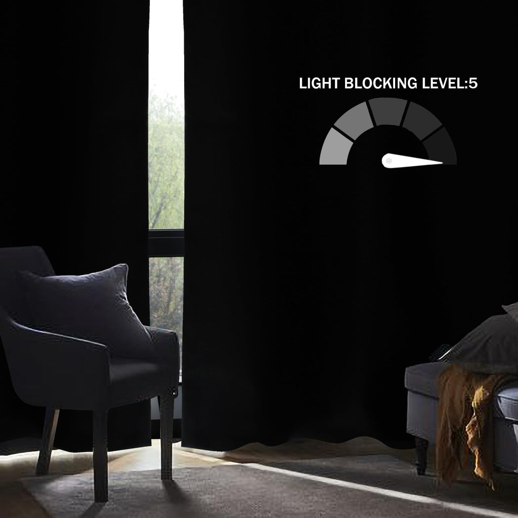 Damask Foil-Print Velvet Blackout Curtains