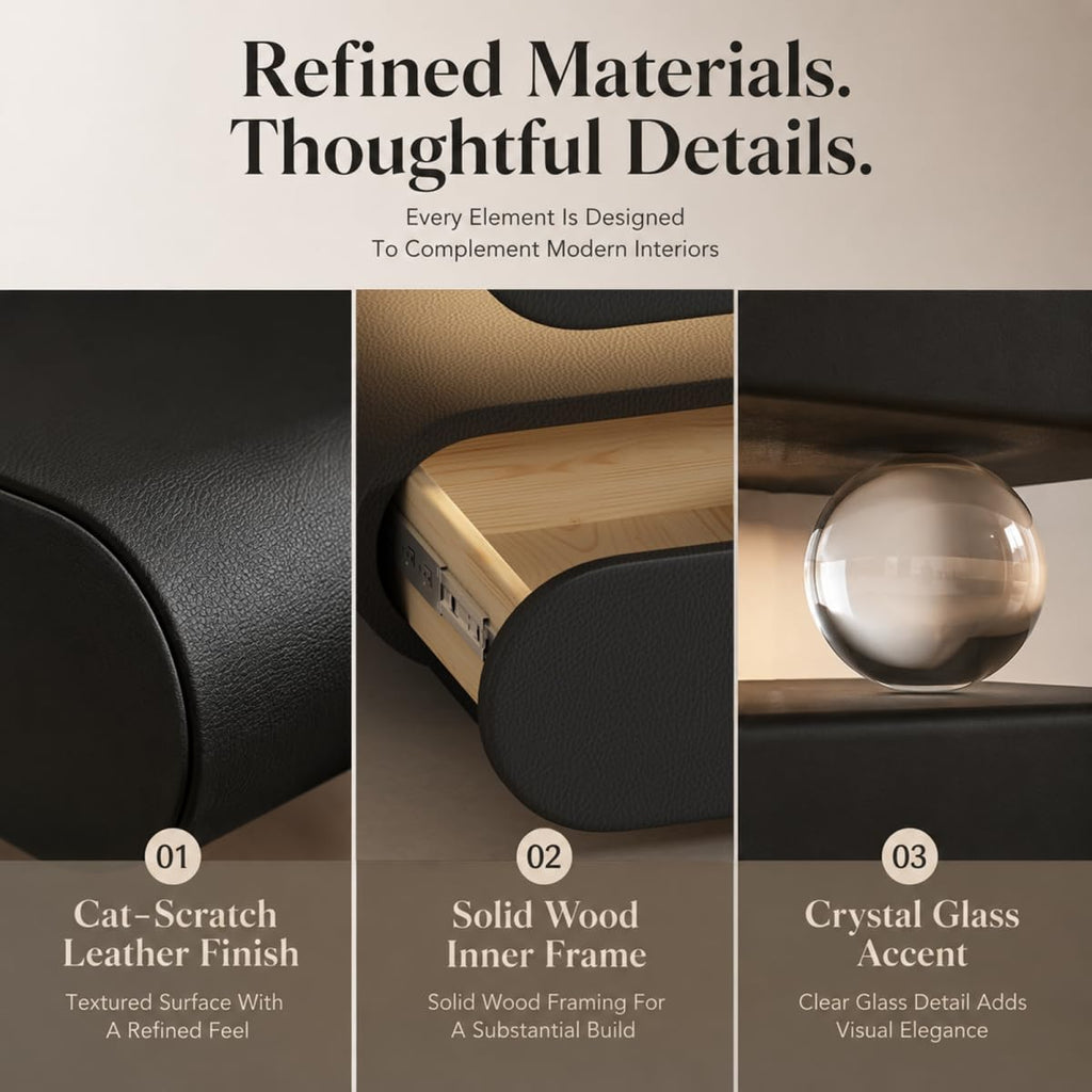 Floating Crystal End Table Auto Sensor Light