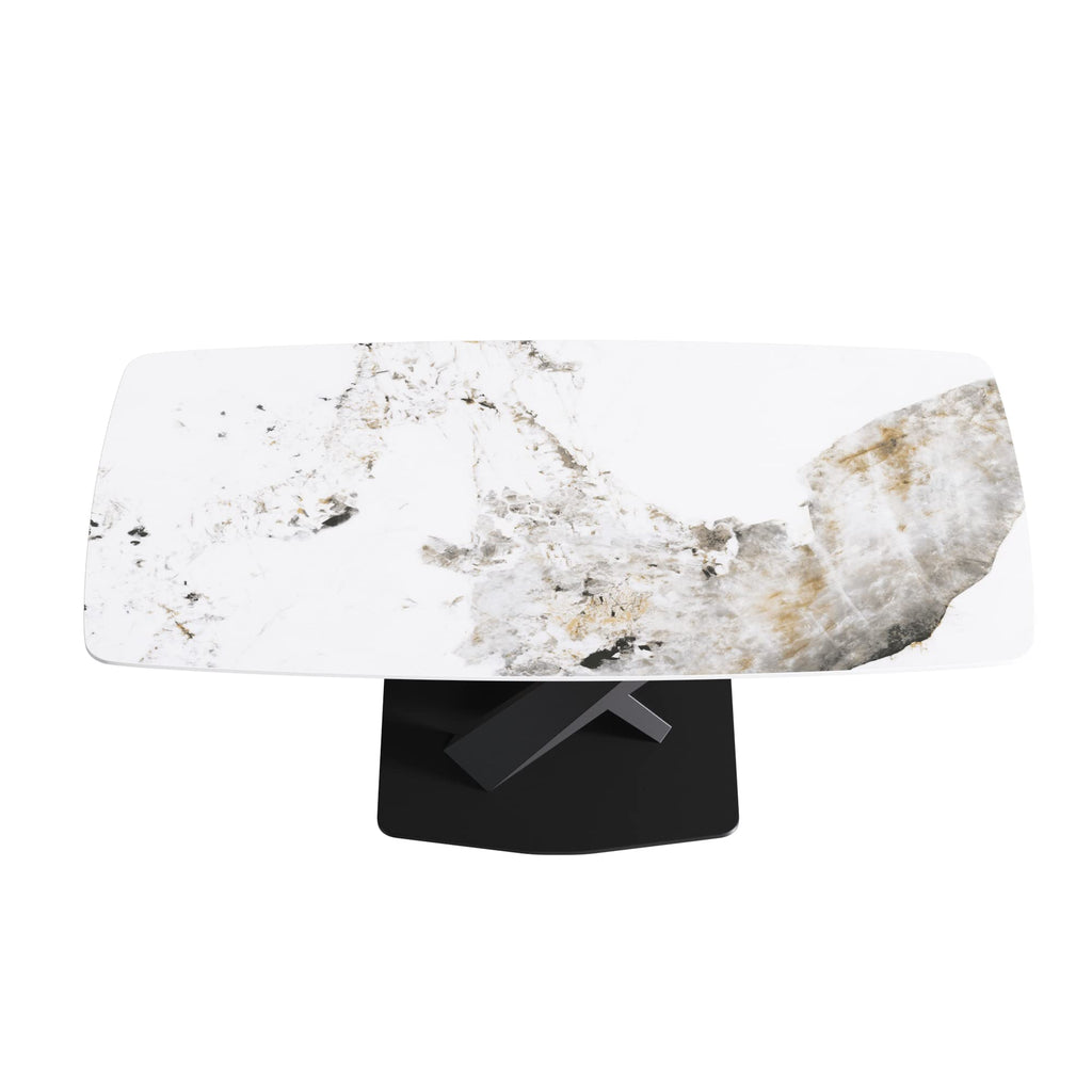 White Sintered-Stone Dining Table