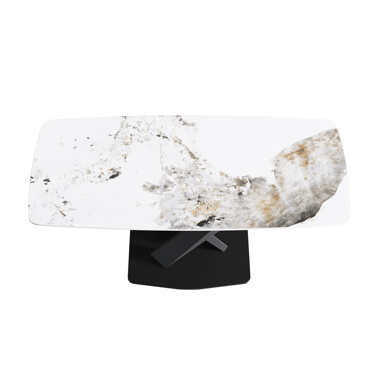 White Sintered-Stone Dining Table