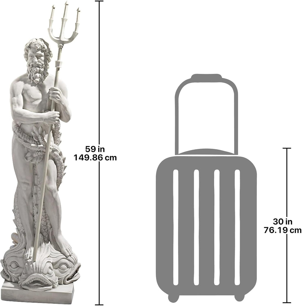 Design Toscano NG32474 Poseidon Man of the Sea Greek Mythology Indoor/Outdoor
