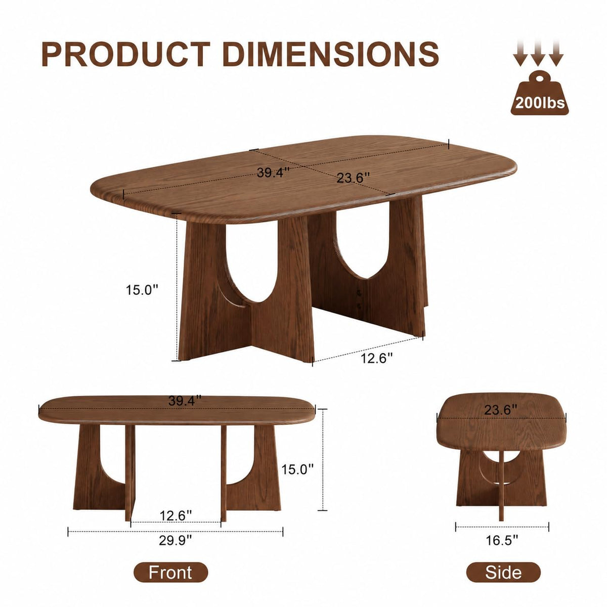 Oval Walnut Coffee Table