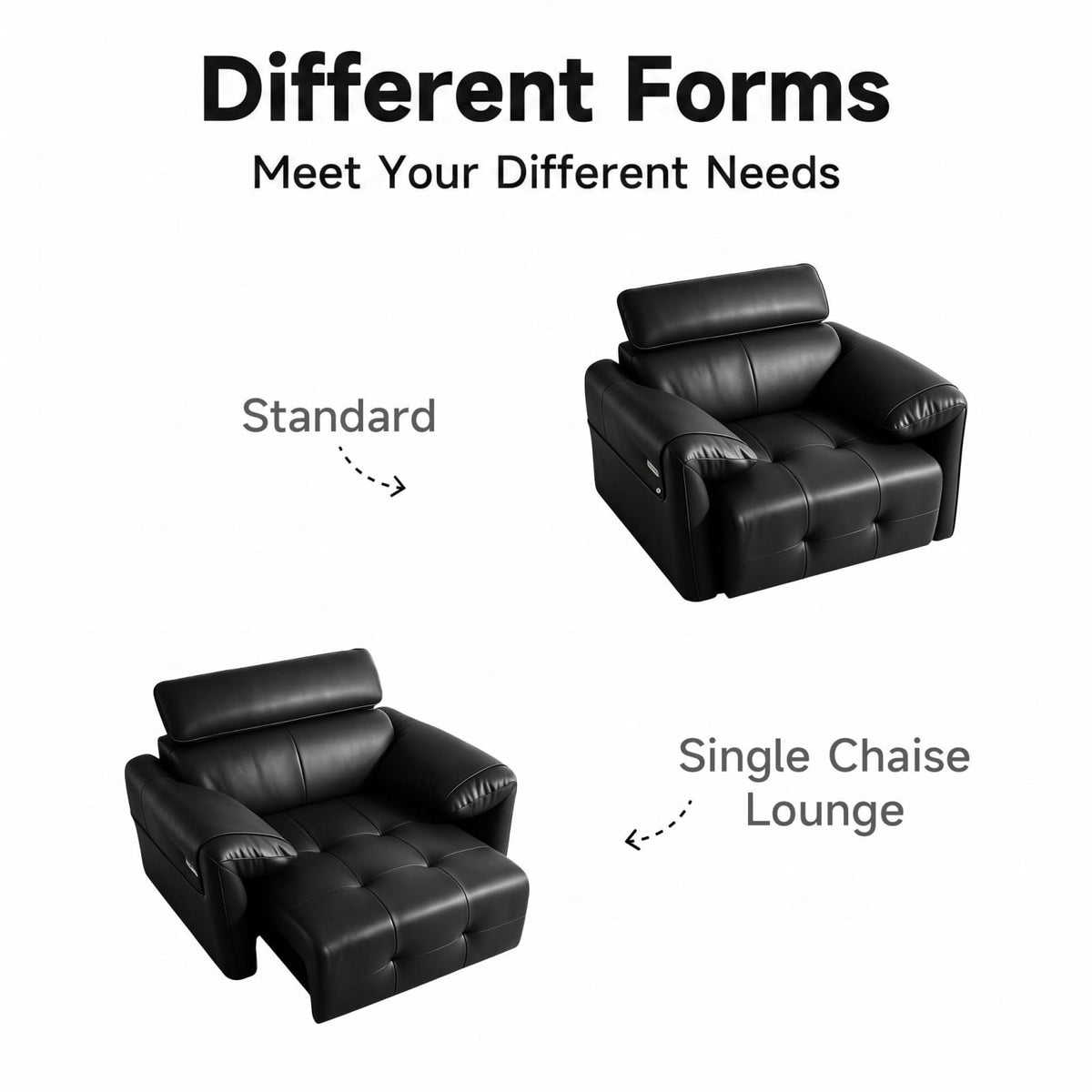Electric Pull Out Sofa With Adjustable Headrests